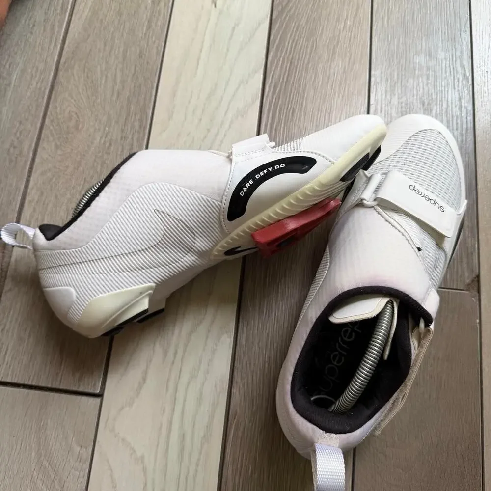 Nike SuperRep Cycling Shoes White Black Road Bike Clipless Men’s Size 9.5